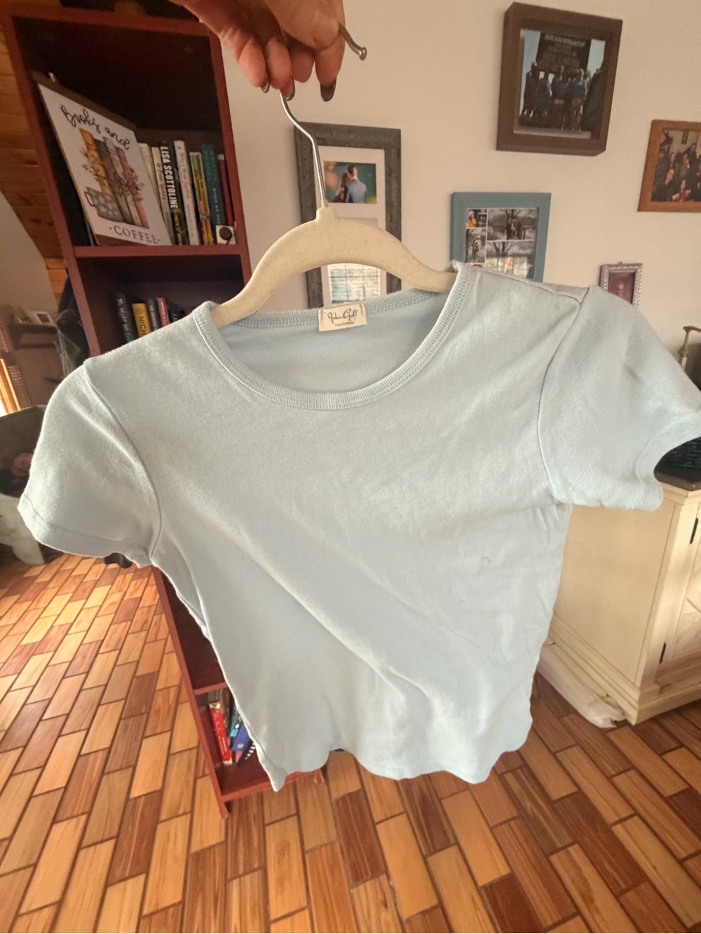 Brandy Melville Light Blue Short Sleeve Crewneck Tee